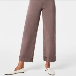 SPANX STRETCH TWILL CROPPED WIDE LEG PANT Size Medium